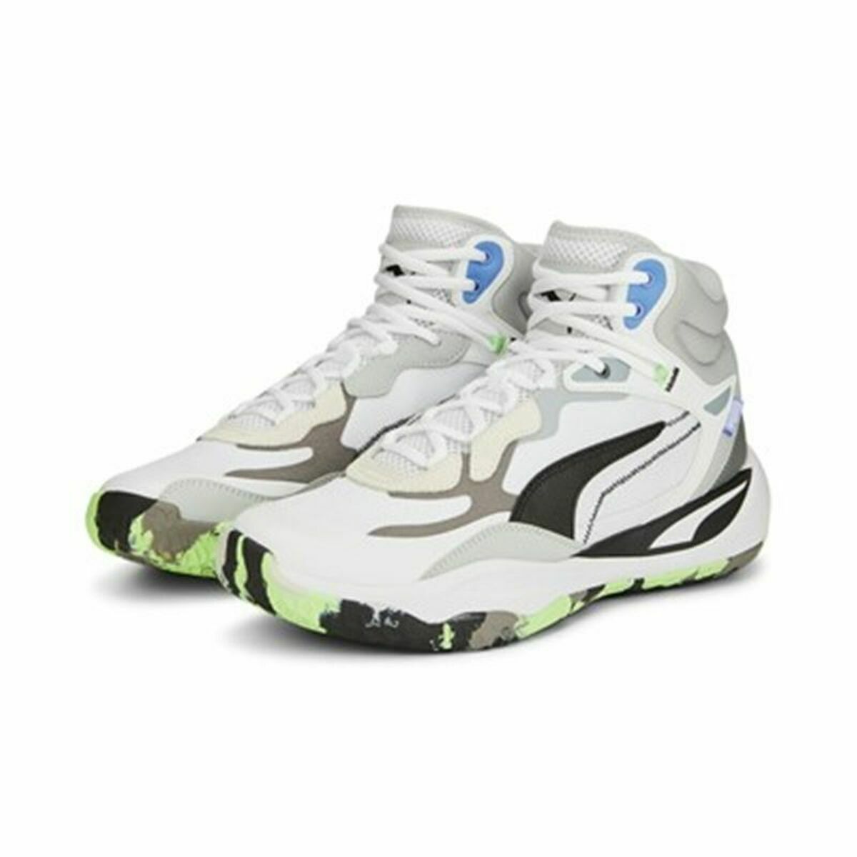 Basketbalschoenen voor Volwassenen Puma Playmaker Pro Mid Wit